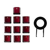 Lamdoo 10Pieces / Pack Keycaps per Corsair K70 K65 K95 G710 RGB Strafe Tastiera Meccanica - Rosso
