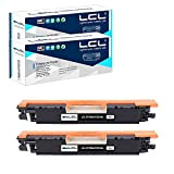 LCL Cartucce di Toner Rigenerate 126A 130A CE310A CF350A CE310AD CF350AD (2 Nero) Sostituzione per HP Color LaserJet Pro MFP ...