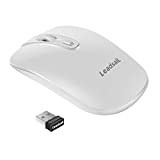 LeadsaiL Mouse USB wireless silenzioso 2,4 G per PC portatili senza fili, mouse ottico silenzioso e a risparmio energetico, 1600 ...