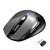 LeadsaiL Mouse Wireless, Mouse Ottico Mini Silenzioso con Clic Mute, Ergonomic Mouse Senza Fili 2,4G con Nano Ricevitore, 1600DPI Mouse