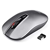 LeadsaiL Mouse Wireless Ricaricabile, Mouse Ottico Mini Silenzioso con Clic Mute, Ergonomic Mouse Senza Fili 2,4G con Nano Ricevitore, Cavo ...