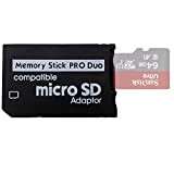 LEAGY Adattatore Memory Stick PSP 1000, PSP 2000, PSP3000, Micro SD a Memory Stick PRO Duo MagicGate Card per, Handycam, ...