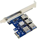 LEAGY PCIe da 1 a 4 PCI-Express Port 16X Slot USB3.0 Scheda di espansione Riser per Bitcoin Miners a Mine ...