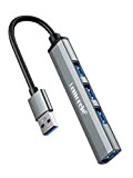 Lemorele Hub USB 3.0 -USB Hub con 4 Porte, Alloggiamento in Alluminio Multipresa 1*USB 3.0 e 3*USB 2.0 e Cavo ...