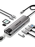 Lemorele Hub USB C con Ethernet RJ45 da 1000M- 9 en 1 Custodia in Alluminio Adattatore USB C Hub a ...