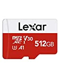 Lexar Micro SD 512 GB, Scheda Micro SD fino a 100 MB/sec(R), Scheda di Memoria microSDXC con Adattatore SD, A1, ...