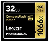 Lexar Professional 1066x 32GB VPG-65 CompactFlash card (LCF32GCRBNA1066), Nero, Oro