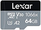 Lexar Professional 1066x Micro SD 64 GB, Scheda microSDXC UHSI Serie SILVER, Adattatore SD Incluso, Lettura Fino a 160MB/s, per ...