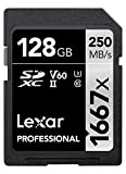 Lexar Professional 1667x Scheda SD 128 GB, Scheda di memoria SDXC UHS-II, Fino a 250 MB/s di lettura, per Fotografi ...