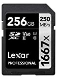 Lexar Professional 1667x Scheda SD 256 GB, Scheda di memoria SDXC UHS-II, Fino a 250 MB/s di lettura, per Fotografi ...