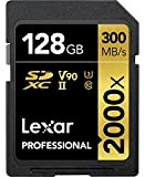 Lexar Professional 2000x Scheda SD 128 GB, Scheda di Memoria SDXC UHS-II senza Lettore, Lettura Fino a 300MB/s, per DSLR, ...