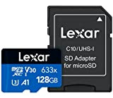 Lexar Professional 633x Scheda Micro SD 128 GB, Scheda di Memoria microSDXC UHSI con Adattatore SD, Fino a 100 MB/s ...