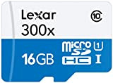 Lexar Scheda di Memoria 300x MicroSDHC da 16 GB con Adattatore, Classe 10