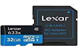 Lexar - Scheda microSDHC da 32 GB, UHS-I, ad alte prestazioni, 633 x U1, 100 MB/s