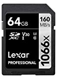 Lexar Scheda professionale 1066x 64GB SDXC UHS-I serie ARGENTO, fino a 160MB/s di lettura, per fotocamere DSLR e mirrorless (LSD1066064G-BNNNU)