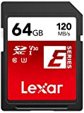 Lexar Scheda SD 64 GB, Scheda di Memoria SDXC fino a 120 MB/s in Lettura, UHS-I, U3, V30, C10, Full-HD ...