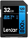 Lexar SDHC High-Performance 32GB 800x UHS-I serie BLUE, Classe 10, U1, V10, per Registrazione video in 4K, Alta velocità di ...