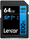 Lexar SDXC High-Performance 64GB 800x UHS-I serie BLUE, Classe 10, U3, V30, per Registrazione video in 4K, Alta velocità di ...
