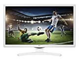 LG 28TK41 Monitor TV 28" LED HD, DVB/T2/S2 0V-WZ, Ottimo per Camera da Letto, Bianco