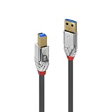 Lindy 36663 Cavo USB 3 Tipo a A B Cromo Line, 3M, Grigio