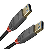 LINDY 36751 Cavetto USB Anthra Line USB 3.0 Tipo Maschio A/A, 1 m, Nero