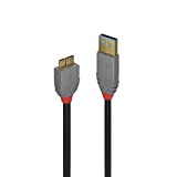 Lindy Cavo USB 3.0 Tipo A a Micro-B Anthra Line, 1m, Nero