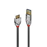 Lindy Cavo USB 3.0 Tipo A a Micro-B Cromo Line, 0.5m, Grigio