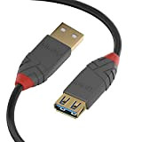 Lindy Prolunga USB 3.0 Tipo A Anthra Line, 2m, Nero