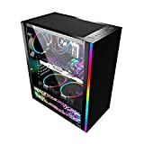 LIQIANG Mid-Tower Case Pc, Barra Luminosa RGB Desktop Case, Realizzato in Vetro Temperato, Supporta La Scheda Madre Mini-itx Micro-ATX E-ATX ...