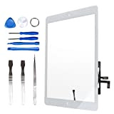 LL TRADER for iPad Air 1 iPad 5 White Touch Screen Digitizer Front Glass with Home Button Pre-assembled