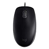 Logitech B110 Mouse USB cablato, pulsanti silenziosi, design confortevole per l'uso a grandezza naturale, PC / Mac / Laptop ambidestro ...