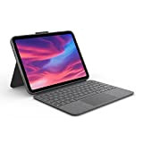 Logitech Combo Touch Custodia con tastiera rimovibileper iPad (10ª generazione) ampio trackpad di precisione, tastiera standard retroilluminata e tecnologia Smart ...