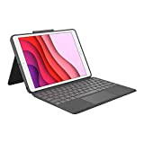 Logitech Combo Touch per iPad (7a, 8a e 9a generazione) Custodia con trackpad di precisione, tastiera retroilluminata simile a quella ...