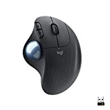 Logitech ERGO M575 Mouse Trackball Wireless - Facile controllo con il pollice, Tracciamento fluido, Design ergonomico e confortevole, per Windows, ...