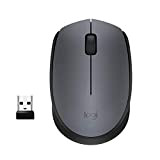 Logitech M170 Mouse Wireless, 2.4 GHz con Ricevitore Nano USB, Rilevamento Ottico, ‎Durata Batteria 12 Mesi, Mouse Ambidestro, PC/Mac/Laptop, Grigio