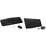 Logitech MK330 Kit Tastiera e Mouse, Layout Inglese Qwerty ‎ & MK270 Combo Tastiera e Mouse Wireless per Windows, 2,4 ...