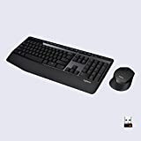 Logitech MK345 Combo Tastiera di Dimensioni Standard con Poggiapolsi e Comodo Mouse per la Mano Destra, Layout Internazionale QWERTY - ...