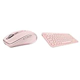 Logitech Mx Anywhere 3 Mouse Compatto Performante, Wireless, Scroller Elettromagnetico & K380 Tastiera, Layout Italiano Qwerty, Rosa