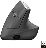 Logitech Mx Mouse Verticale Wireless Ergonomico, Multi-Dispositivo, Bluetooth O 2.4 Ghz, ‎Grigio
