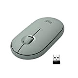 Logitech Pebble Mouse Wireless, Bluetooth o 2,4 GHz con Mini Ricevitore USB, Silenzioso, Mouse per ‎Computer Sottile, Clic silenziosi, per ...