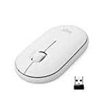 Logitech Pebble Mouse Wireless, Bluetooth o 2,4 GHz con Mini Ricevitore USB, Silenzioso, Mouse ‎per Computer Sottile, Clic silenziosi, per ...