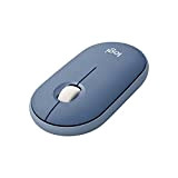 Logitech Pebble Mouse Wireless con Bluetooth o ricevitore 2,4 GHz, Silenzioso, Mouse Sottile con Clic Silenziosi Per Laptop, Notebook, iPad, ...