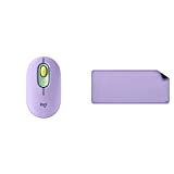 Logitech POP Mouse Wireless con Emoji personalizzabili, Tecnologia SilentTouch, Precisione e Velocità & Desk Mat Studio Series, Multifunzione, Tappetino per ...