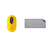 Logitech POP Mouse Wireless con Emoji personalizzabili, Tecnologia SilentTouch, Precisione e Velocità & Desk Mat - Studio Series, Multifunzione, Tappetino ...