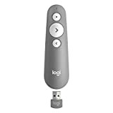 Logitech R500 Puntatore Laser per Presentazioni Wireless, 2,4 GHz e Bluetooth, Ricevitore USB, ‎Puntatore Laser Rosso, Portata 20 Metri, 3 ...