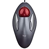 Logitech TrackMan Marble Mouse Trackball Cablato, Controllo Impeccabile, Tracciamento Ottico ‎Marble 300 DPI, Mouse Ambidestro, USB, per PC/Mac/Laptop, Grigio