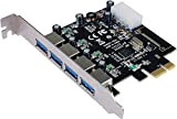 Longshine Scheda USB 3.0 PCIe 4 x esterna con cavo di alimentazione SATA Retail - Serial ATA - SATA, LCS-6380-4