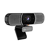 LPDISPLAY Webcam 3 in 1 Full HD 1080p, telecamera per videoconferenza all-in-one con microfono omnidirezionale a riduzione del rumore, altoparlanti ...