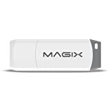 Magix - Chiavetta USB 3.0 - Datahiker - Velocità di Lettura/Scrittura fino a 60/10 MBs (128GB), Bianco/Grigio
