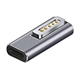 Magnetico USB C Donna a Magsafe2 Adattatore a Ricarica a Destra Tipo C Connector Support PD Rapid Fast Charge Compatible(Grigio)